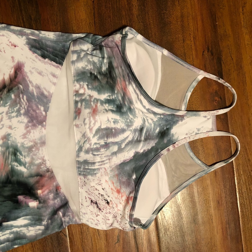 Fabletics Marble Racerback Tank W/ Built In Bra - Picture 4 of 5